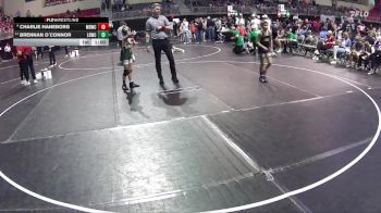 75 lbs Cons. Semi - Brennan O`Connor, Little Hammers Wrestling Club vs Charlie Haneborg, Midwest Destroyers Wrestling Club