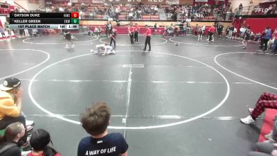 78 lbs 1st Place Match - Dayson Duke, Idaho Gold Wrestling Club vs Keller Green, East Idaho Elite Wrestling Club