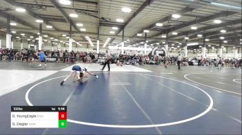 102 lbs Quarterfinal - Damien YoungEagle, Stout Wr Ac vs Steven Ziegler, Camel Kids