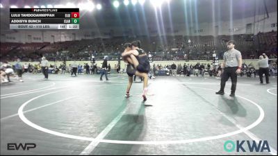 110 lbs Quarterfinal - Lulu Tahdooahnippah, Elgin Wrestling vs Addisyn Bunch, Claremore Wrestling Club