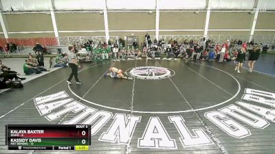 75 lbs Round 3 (4 Team) - Kalaya Baxter, Idaho vs Kassidy Davis, Mat Demons