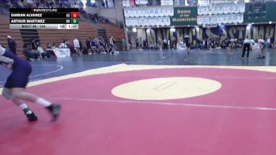 144 lbs Champ. Round 1 - Damian Alvarez, Orange Glen vs Arthur Martinez, Newport Harbor