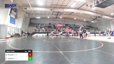 140 lbs Semifinal - Barret Brooks, Sperry High School vs Haiden Wallick, Perkins High School