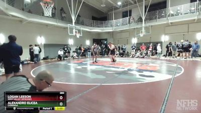 285 lbs Champ. Round 2 - Alexandro Elicea, Chiawana vs Logan Leeson, West Valley (Spokane)