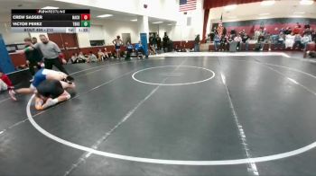 215 lbs Cons. Round 3 - Victor Perez, Thunder Basin vs Crew Sasser, Natrona County