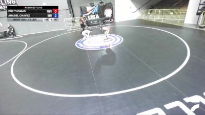 73 lbs 1st Place Match - Zoe Thomas, Peterson Grapplers Wrestling Club vs Anabel Chavez, Red Wave Wrestling