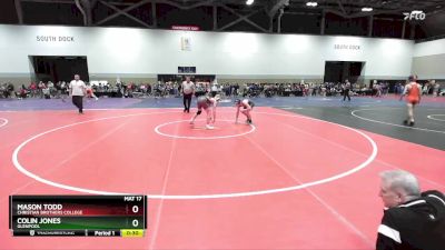 132 lbs Cons. Round 2 - Colin Jones, Glenpool vs Mason Todd, Christian Brothers College