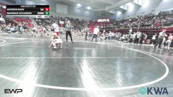52 lbs Consi Of 8 #1 - Jackson Back, Salina Wrestling Club vs Maverick Schadegg, Skiatook Youth Wrestling