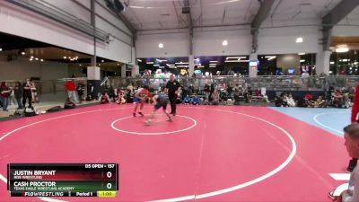 157 lbs Cons. Round 3 - Cash Proctor, Texas Eagle Wrestling Academy vs Justin Bryant, Rise Wrestling