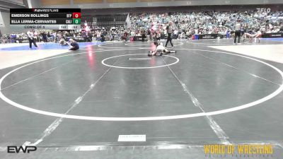 102 lbs Consi Of 4 - Emerson Rollings, Tulsa Blue T Panthers vs Ella Lerma-Cervantes, California Grapplers