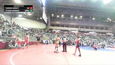 80 lbs Round 3 - Karson Merritt, Panther Youth Wrestling-CPR vs Kynlee Johnson, Mountain Home Flyers Youth Wrestling Club