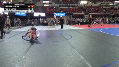 82 lbs Cons. Round 4 - Brycen Elmose, Champawat vs John Caven, Havre Wrestling Club