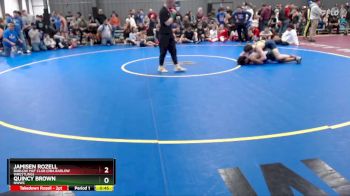 125 lbs Quarterfinal - Jamisen Rozell, Barlow Mat Club (DBA Barlow Wrestling) vs Quincy Brown, NWWC