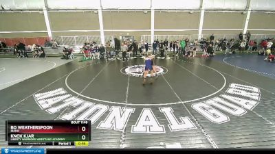 105-116 lbs Quarterfinal - Knox Kjar, Liberty Warriors Wrestling Academy vs Bo Weatherspoon, Idaho