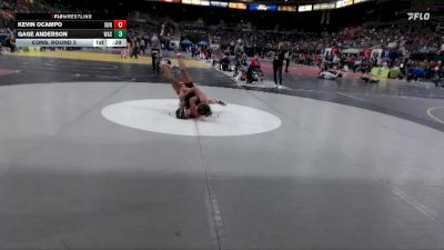 120 lbs Cons. Round 2 - Kevin Ocampo, Sunnyside vs Gage Anderson, Wasatch Utah