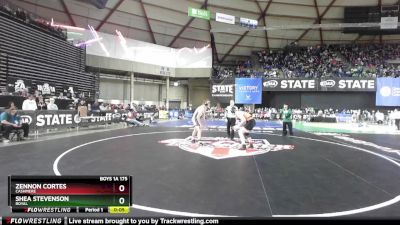 Boys 1A 175 lbs Cons. Semi - Shea Stevenson, Royal vs Zennon Cortes, Cashmere