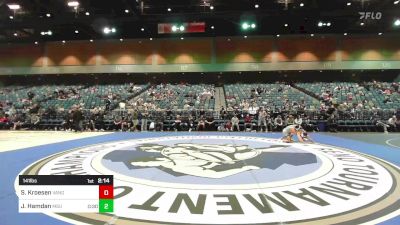 141 lbs Quarterfinal - Steven Kroesen, Vanguard vs Jordan Hamdan, Michigan State