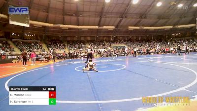 46 lbs Quarterfinal - Christopher Moreno, Hawkeye WC vs Hudson Sorensen, MN Elite