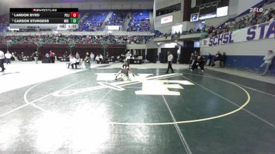 113 lbs Final - Landon Byrd, Pelion vs Carson Sturgess, Mid Carolina