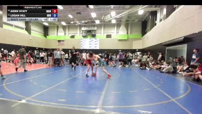 132 lbs Consi Of 8 #1 - Aiden Hyatt, Roundtree Wrestling Academy vs Logan Hill, Grindhouse Wrestling