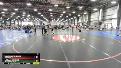 110 lbs Rd# 8- 12:30pm Saturday Final Pool - Logan Sanger, Westshore D.S vs Jaxson Krueger, Team BAM