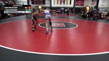 106 lbs Quarterfinal - Cole Kasparek, Clear Creek-Amana vs Aven Beauchamp, Mount Pleasant