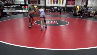 106 lbs Quarterfinal - Cole Kasparek, Clear Creek-Amana vs Aven Beauchamp, Mount Pleasant