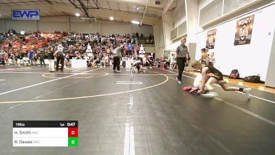 76 lbs Semifinal - Hudson Smith, Salina Wrestling Club vs Ryker Dawes, Keystone Wrestling Club