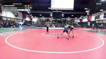 120 lbs Champ. Round 1 - Ethan Cortez, California (Whittier) vs Bryce Thompson, Riverside Poly