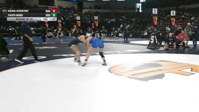 125 lbs Round Of 32 - Keira Koester, Durham (NS) vs Faith Bree, Redondo Union (SS)