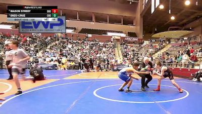 100 lbs Quarterfinal - Enzo Cruz, Conway Wrestling Club vs Mason Street, Battlefield Wrestling Club