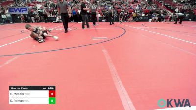 55 lbs Quarterfinal - Case Mccabe, Cowboy Wrestling Club vs Desmond Roman, Maize Wrestling Club