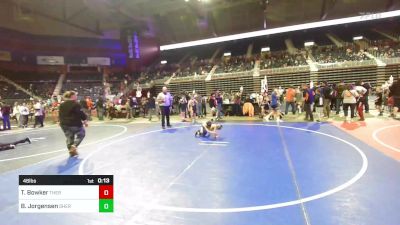 46 lbs Consi Of 8 #2 - Tytus Bowker, Thermopolis WC vs Bridger Jorgensen, Sheridan WC