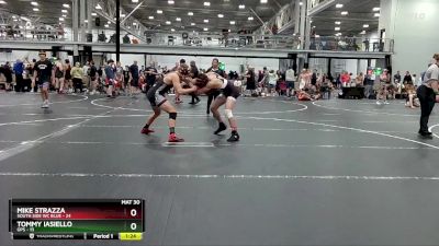 144 lbs Semis (4 Team) - Mike Strazza, South Side WC Blue vs Tommy Iasiello, GPS