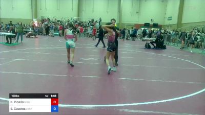 100 lbs Semifinal - Kimberly Picado, South Dade High School vs Sayuri Caceres, Grappling House