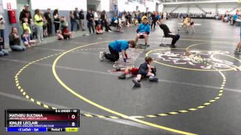 40 lbs Round 1 - Kinlee LeClair, Soldotna Whalers Wrestling Club vs Mathieu Sultana, Anchor Kings Wrestling Club