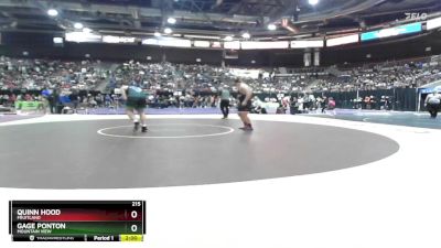 215 lbs Quarterfinal - Quinn Hood, Fruitland vs Gage Ponton, Mountain View