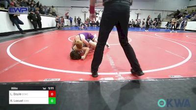 85 lbs Quarterfinal - Leunitus Doyle, Dark Cloud Wrestling Club vs Reid Locust, Vian Wrestling Club