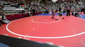 100 lbs 3rd Place Match - Enzo Cruz, Conway Wrestling Club vs Weston Morrison, Blazing Yetis Wrestling Club