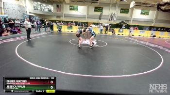 124 lbs Semifinal - Ember Waters, Dickinson Wrestling Club vs Jessica Waln, Tatanka Tuff