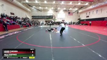 126 lbs Round 3 (4 Team) - Nico Martinez, Lutheran vs Asher Thiessen, Durango