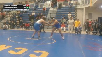 285 lbs 3rd Place - Dakota Carmona, Canon-McMillan vs Edrick Williams, Trinity