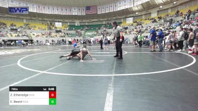 76 lbs Semifinal - Zaylon Etheredge, Dover Youth Wrestling Club vs Elijah Beard, Rogers Iron Wrestling Club