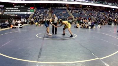 2A 175 lbs Cons. Round 1 - Gavin Gholami, Lincolnton High School vs Evan Makepeace, Washington High School