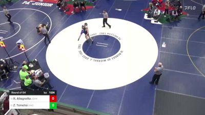 132 lbs Round Of 64 - Rocco Allegretto, Johnsonburg vs Zakkary Tomcho, Union City