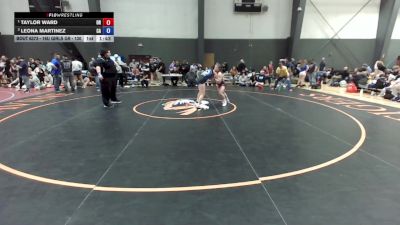 16U Girls GR - 130 lbs 1st Place Match - Taylor Ward, OR vs Leona Martinez, CA
