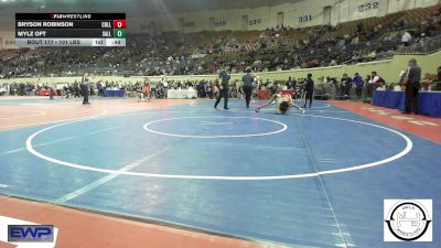 101 lbs Consi Of 32 #2 - Bryson Robinson, Collinsville Junior High vs Mylz Oft, Sallisaw Takedown Club