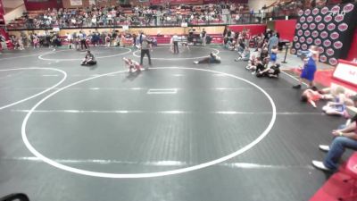 56 lbs Cons. Quarters - Trapper Feist, Sandpoint Legacy Wrestling Club vs Wes Roche, Challis Blackheart Wrestling Club
