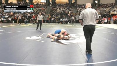 145 lbs 3rd Place Match - Addie Grubb, Manchester Valley vs Sarah Mohler, Boonsboro