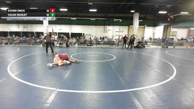 132 lbs Consi Of 128 #2 - Storm Rieck, KS vs Calan Manley, OK